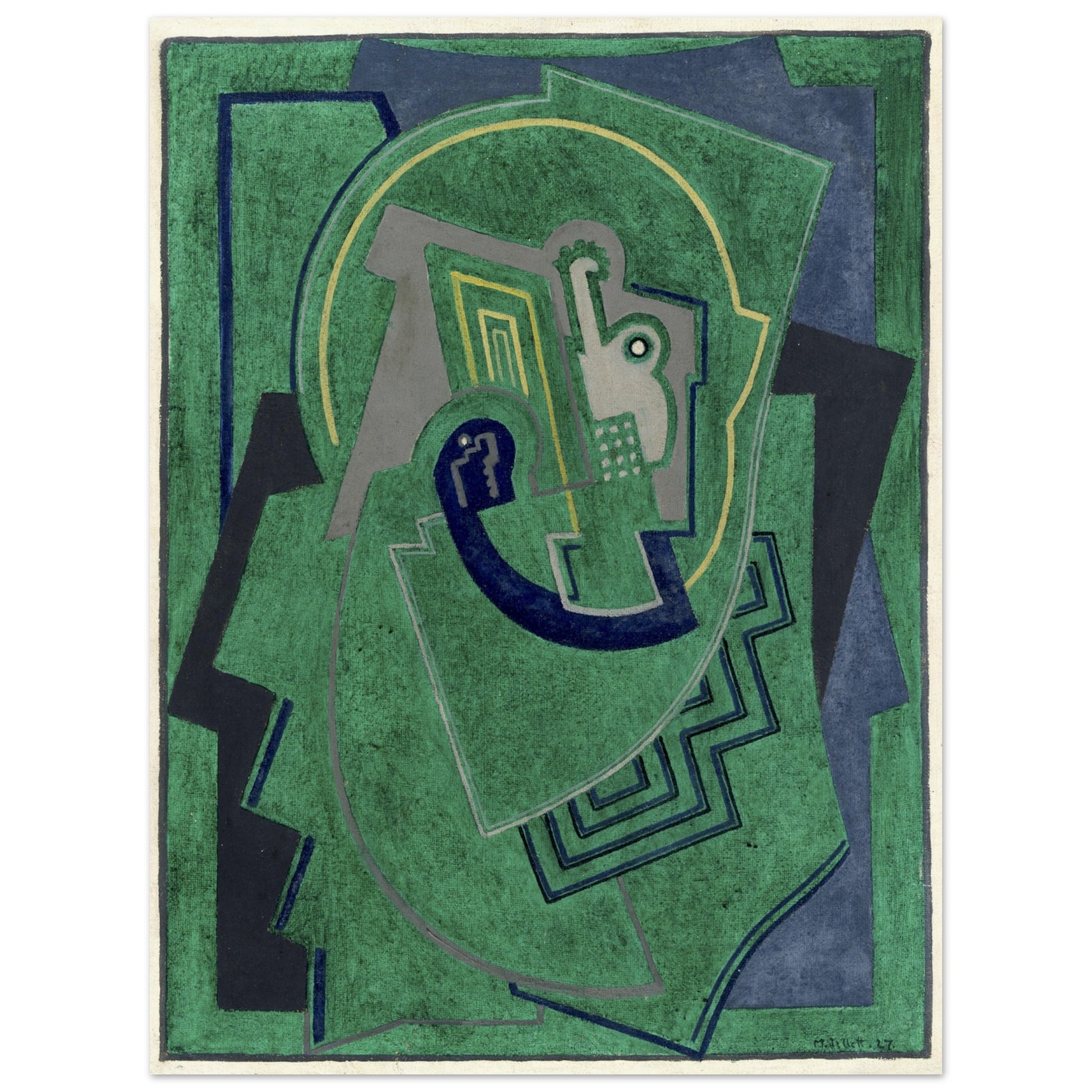 Single Element (c.1938) – Mainie Jellett Irish Modernist Art Print – size comparison view | Buy Irish Art
