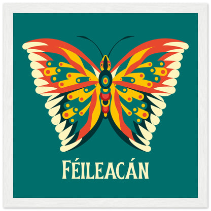 Féileacán - Butterfly Irish Language Print – detail view | Buy Irish Art
