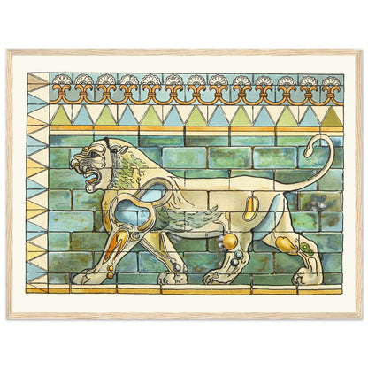 Portion of the Lions Frieze from the Ancient Persian Palace at Susa - Framed Art Print by James Ward – room setting display | Buy Irish Art