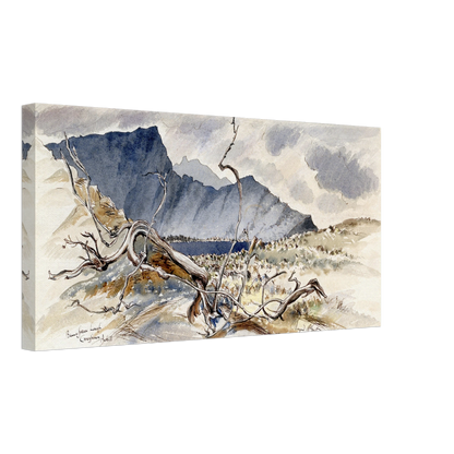 Bunnafreeva, Lough Croaghaun, Achill – Irish Canvas Landscape 30x60 cm / 12x24″ – canvas detail close-up | Buy Irish Art