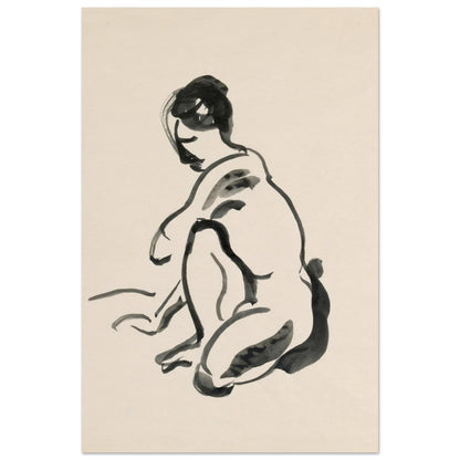 A Crouched Female Nude — Mainie Jellett | Irish Art Print – view 7 | Buy Irish Art