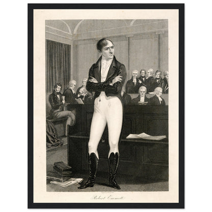 Robert Emmet in Court 1803 – Irish Patriot Art Print (Gallery Edition) – Irish wall art print | Buy Irish Art