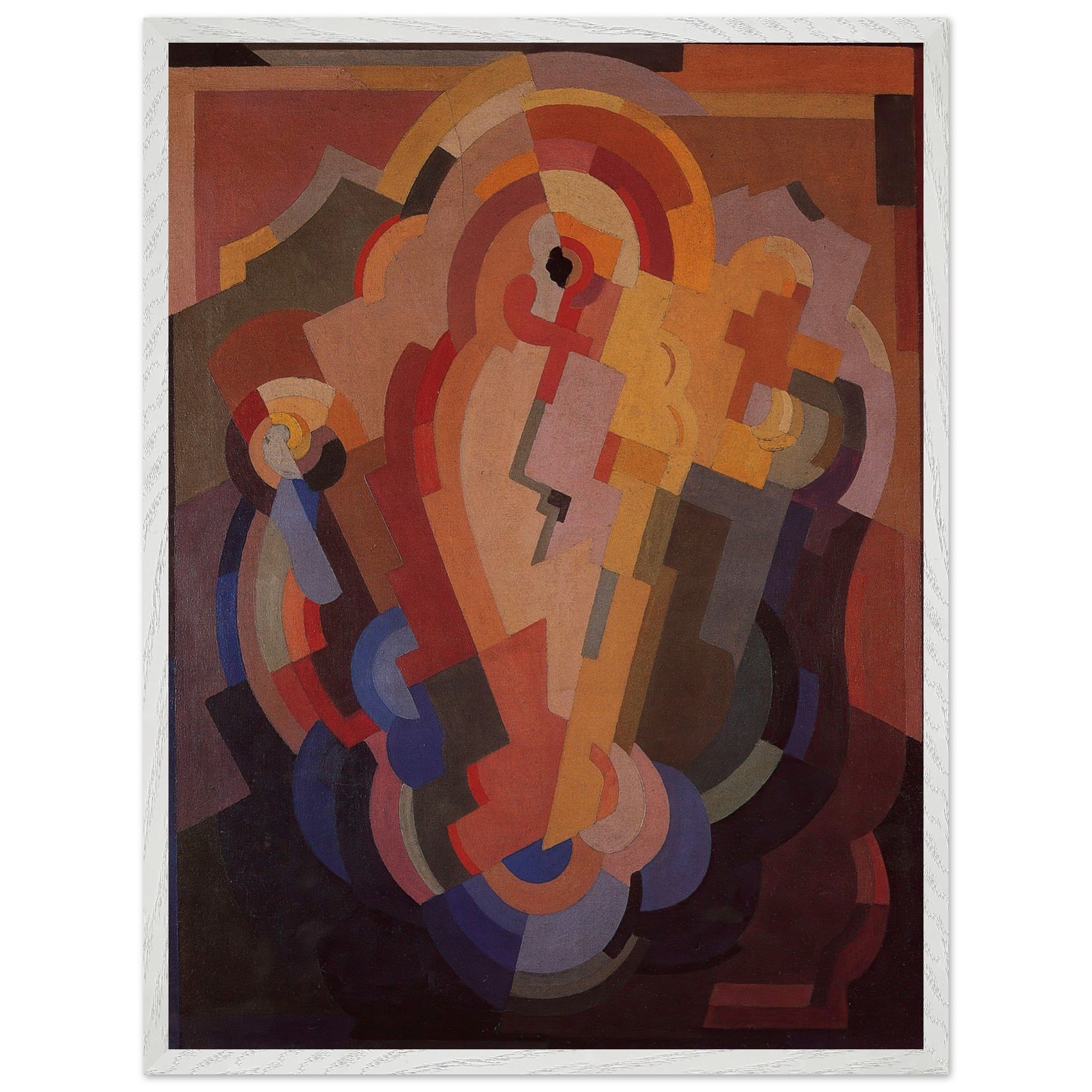 Abstract Composition by Mainie Jellett – 45x60 cm white framed Irish Modernist abstract art print.