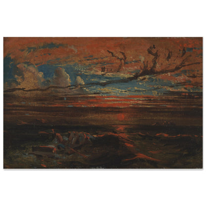 Sunset at Sea After a Storm by Francis Danby’s Museum Quality Art Print – size comparison view | Buy Irish Art
