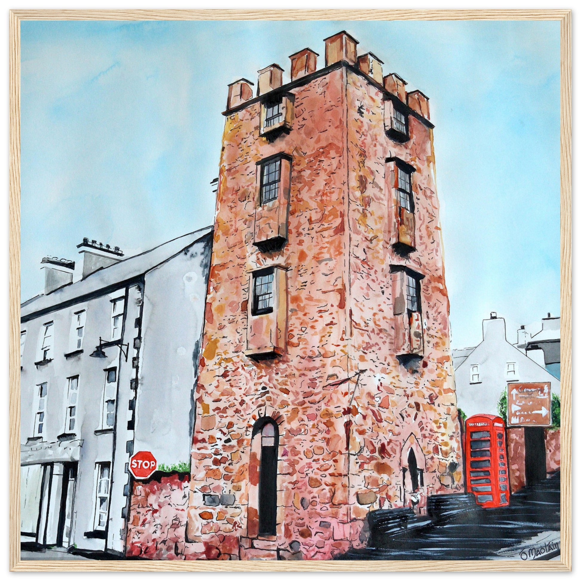 The Curfew Tower Cushendall Framed Art Print – view 28 | Buy Irish Art