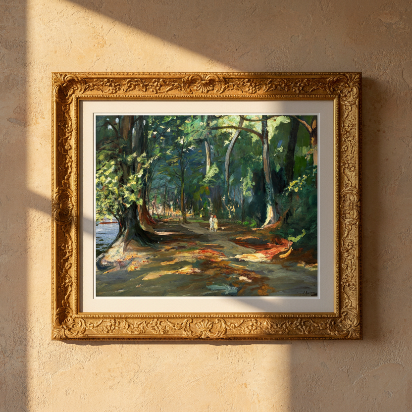 The Path by the River by John Lavery Print 40x50 cm / 16x20″ – view 19 | Buy Irish Art