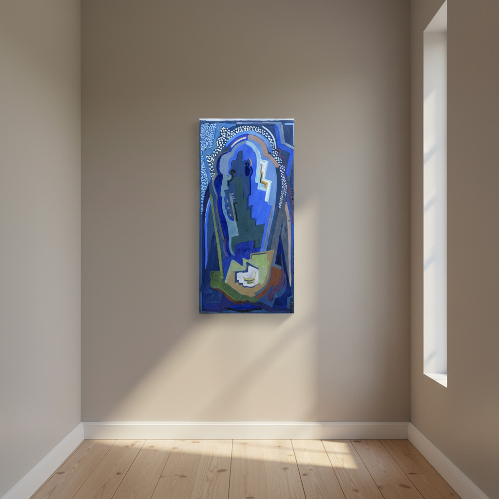 Abstract (1930) by Mainie Jellett – canvas print presentation view | Buy Irish Art