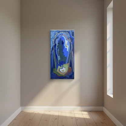 Abstract (1930) by Mainie Jellett – canvas print presentation view | Buy Irish Art