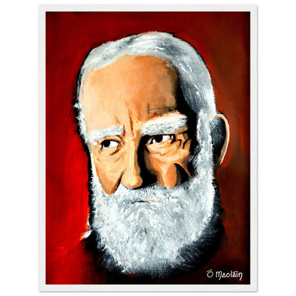 George Bernard Shaw Irish Writer Framed Art Print – size comparison view | Buy Irish Art