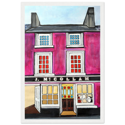 Johnny Joe's Pub, Cushendall Framed Art Print – room setting display | Buy Irish Art