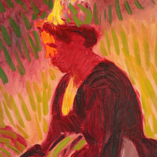 Peasant Woman Seated Outdoors – Roderic O’Conor Collector’s Edition Size: 40x50 cm / 16x20 – Irish gift | Buy Irish Art