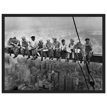 Lunch Atop a Skyscraper - Framed Black & White Iconic Photographic Framed Wall Art Print – Irish wall art print | Buy Irish Art