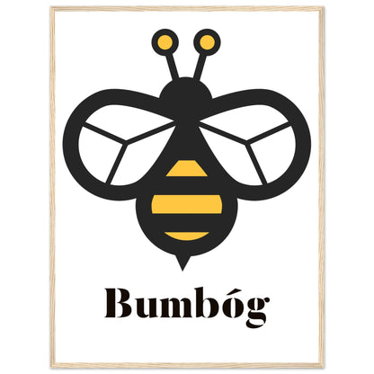 Bumbóg - Bumblebee Framed Art Print – framed print close-up | Buy Irish Art