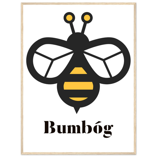 Bumbóg - Bumblebee Framed Art Print – framed print close-up | Buy Irish Art