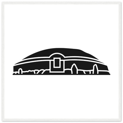 Modern Irish Minimalist Newgrange Illustration Framed Wall Art Print – view 8 | Buy Irish Art