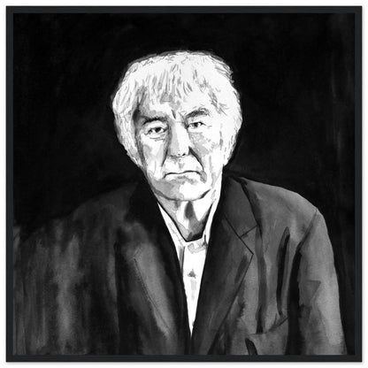 Seamus Heaney Art Print by Ó Maoláin – room setting display | Buy Irish Art