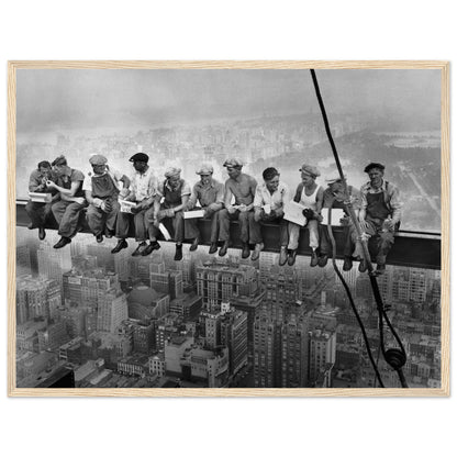 Lunch Atop a Skyscraper - Framed Black & White Iconic Photographic Framed Wall Art Print – view 8 | Buy Irish Art