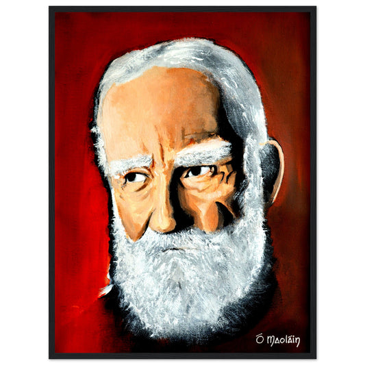 George Bernard Shaw Irish Writer Framed Art Print – framed print close-up | Buy Irish Art