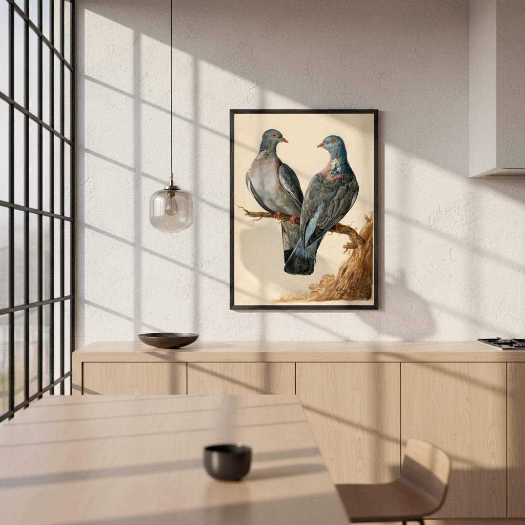 Two Wood Pigeons – Charles Collins | Irish Art Print