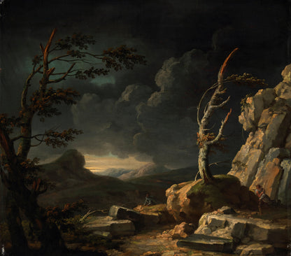 A Stormy Landscape, oil painting by George Barret