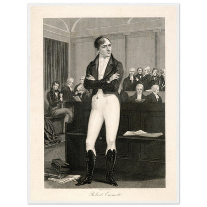 Robert Emmet in Court 1803 – Irish Patriot Art Print (Gallery Edition) – view 11 | Buy Irish Art