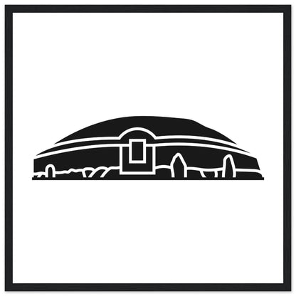 Modern Irish Minimalist Newgrange Illustration Framed Wall Art Print – view 6 | Buy Irish Art