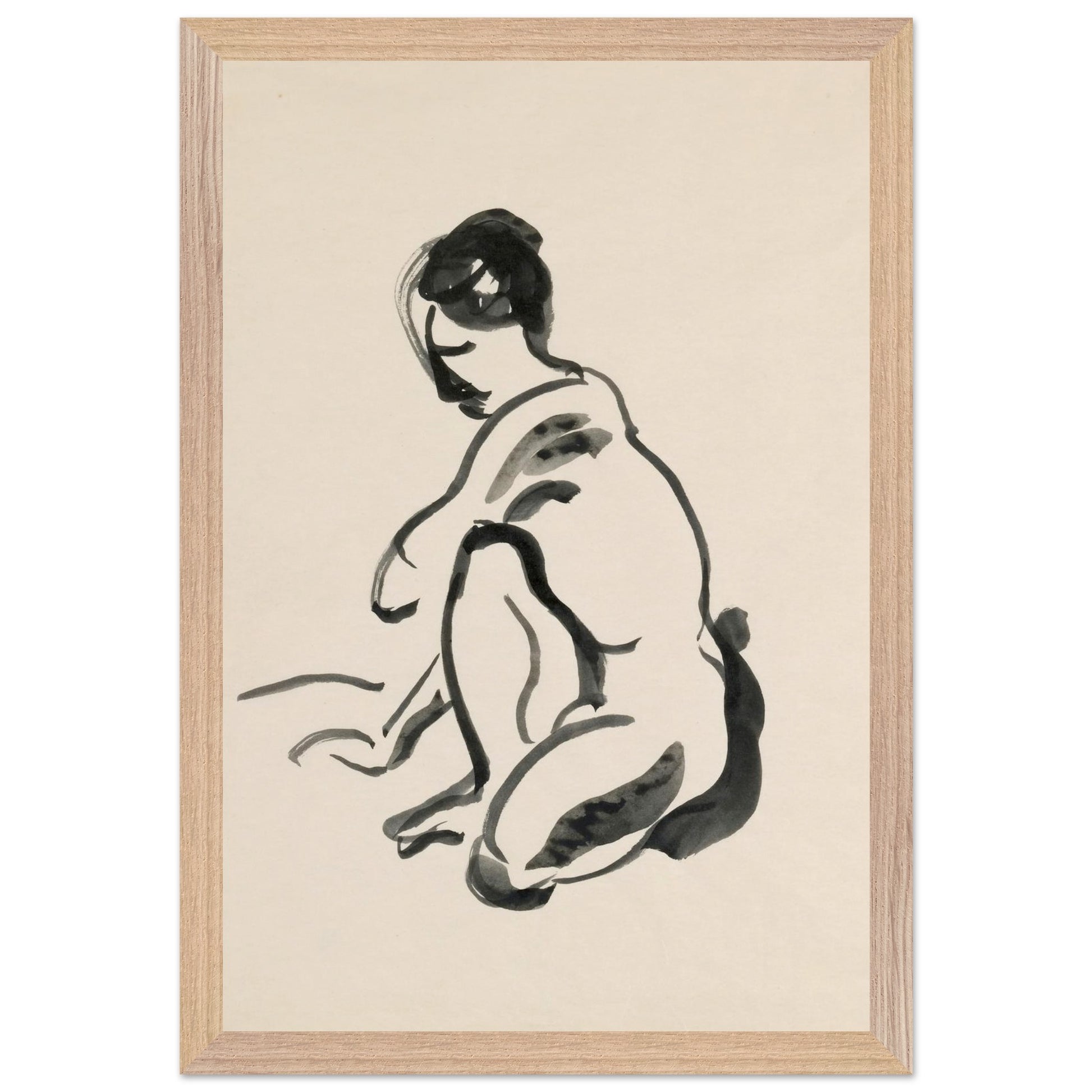 A Crouched Female Nude — Mainie Jellett | Irish Art Print – view 8 | Buy Irish Art
