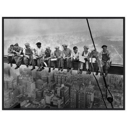 Lunch Atop a Skyscraper - Framed Black & White Iconic Photographic Framed Wall Art Print – view 6 | Buy Irish Art