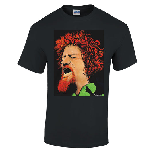Luke Kelly - T-Shirt – front detail view | Buy Irish Art