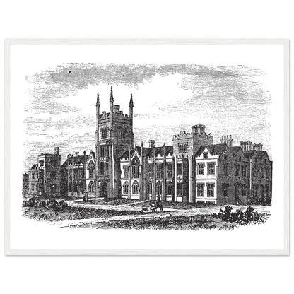 Belfast Queen's University Framed Wall Art Print – size comparison view | Buy Irish Art