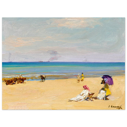On The Sands by John Lavery Art Print – framed print close-up | Buy Irish Art