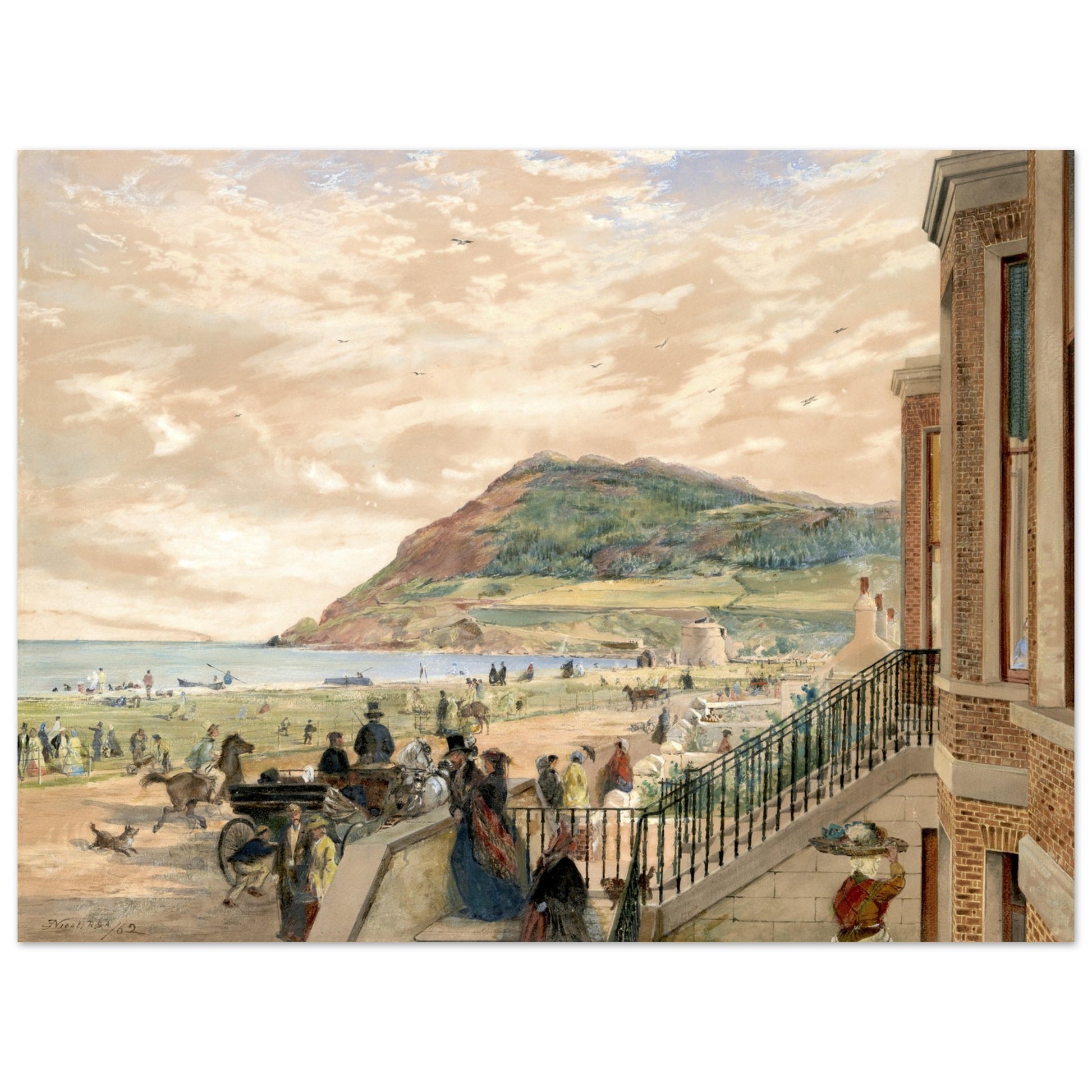 The Seafront at Bray by Erskine Nicol – Irish Art Print – view 19 | Buy Irish Art