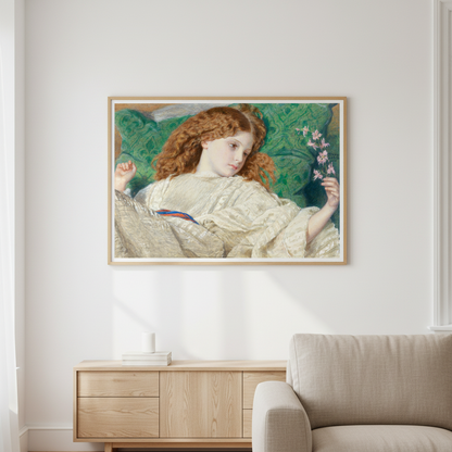Dreams by Irish Artist Sir Frederic William Burton Art Print
