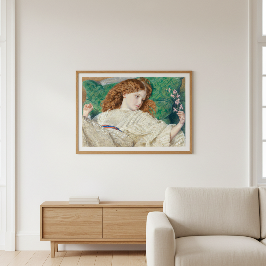 Dreams by Irish Artist Sir Frederic William Burton Art Print
