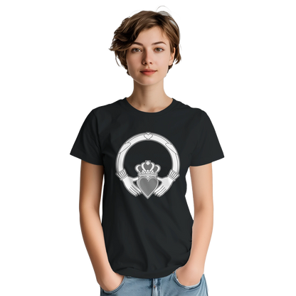 Claddagh Ring Heavyweight Unisex Crewneck T-Shirt – Irish art wearable gift | Buy Irish Art