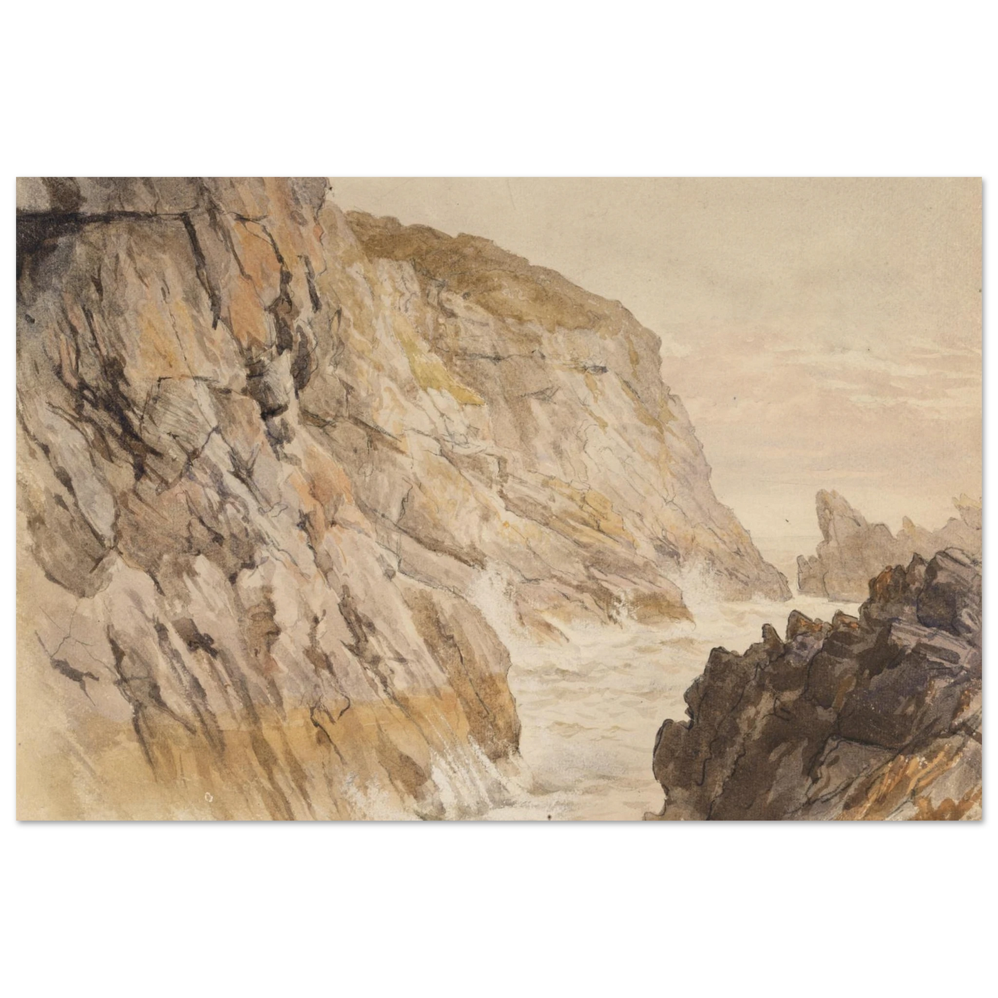 Cliffs at Howth – Frederic William Burton Collector’s Edition Print – view 8 | Buy Irish Art