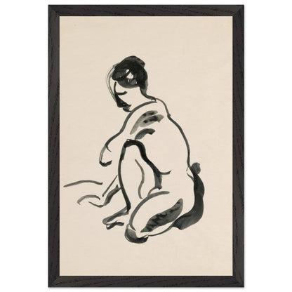 A Crouched Female Nude — Mainie Jellett | Irish Art Print – size comparison view | Buy Irish Art