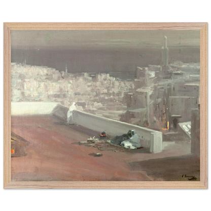 Night, Tangier by Sir John Lavery, art print in a wood frame, 40x50 cm