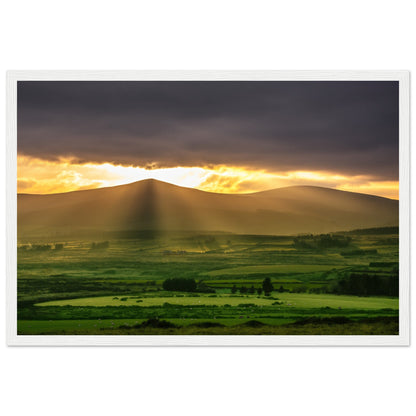 Sugarloaf, Wicklow Ireland, Irish landscape Photography Prints Framed Photographic Print – size comparison view | Buy Irish Art