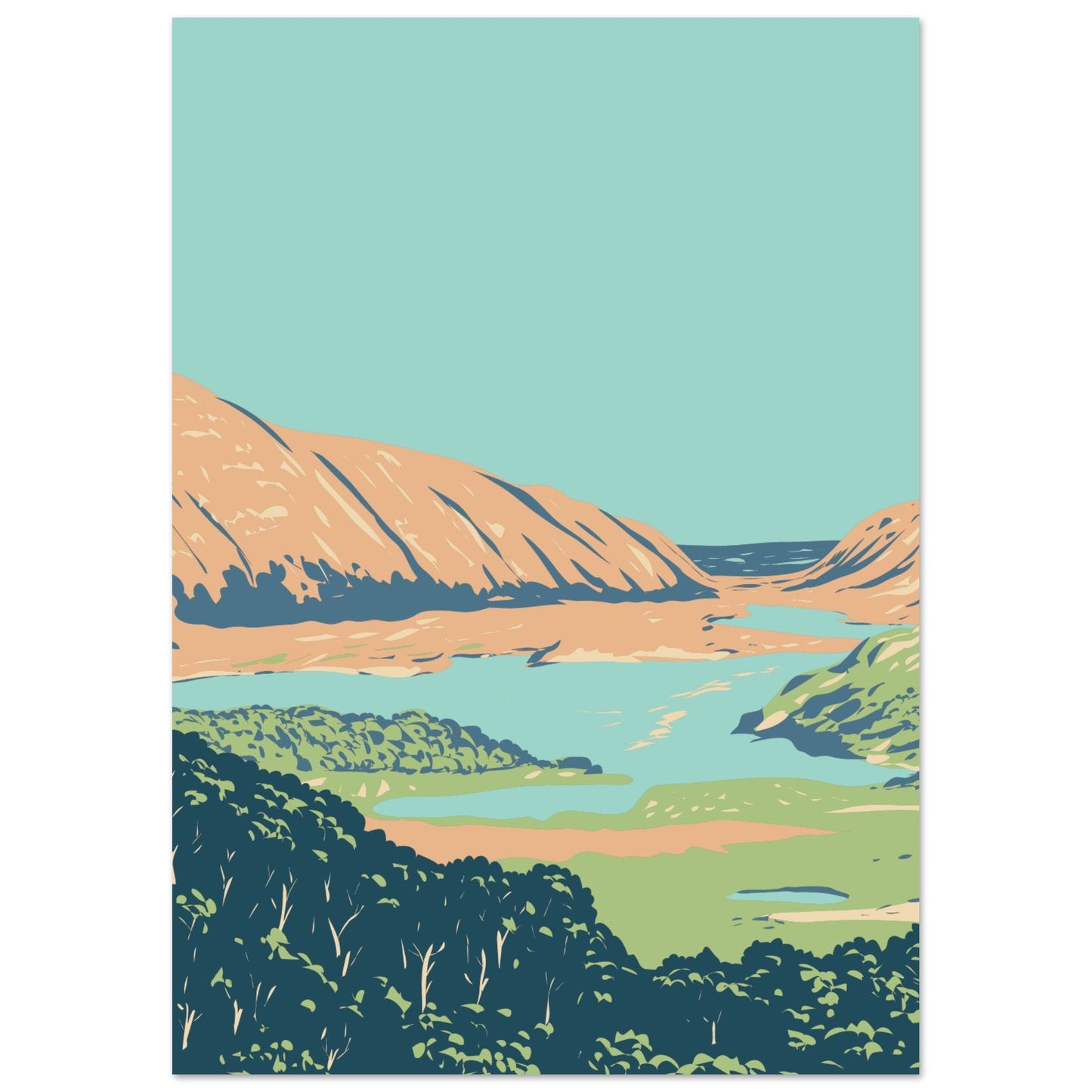 Killarney National Park County Kerry unframed A4 art print
