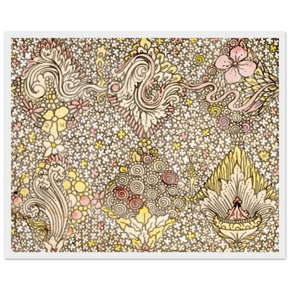 Floral Textile Design Art Print by Irish Artist Harry Clarke – Irish wall art print | Buy Irish Art