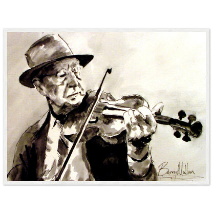 Old Irish Traditional Fiddle Player – Gallery Edition Irish Art Print – view 16 | Buy Irish Art