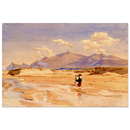 Muiríoch Beach, Corca Dhuibhne, Co. Kerry by Irish Artist Frederic William Burton – lifestyle view | Buy Irish Art
