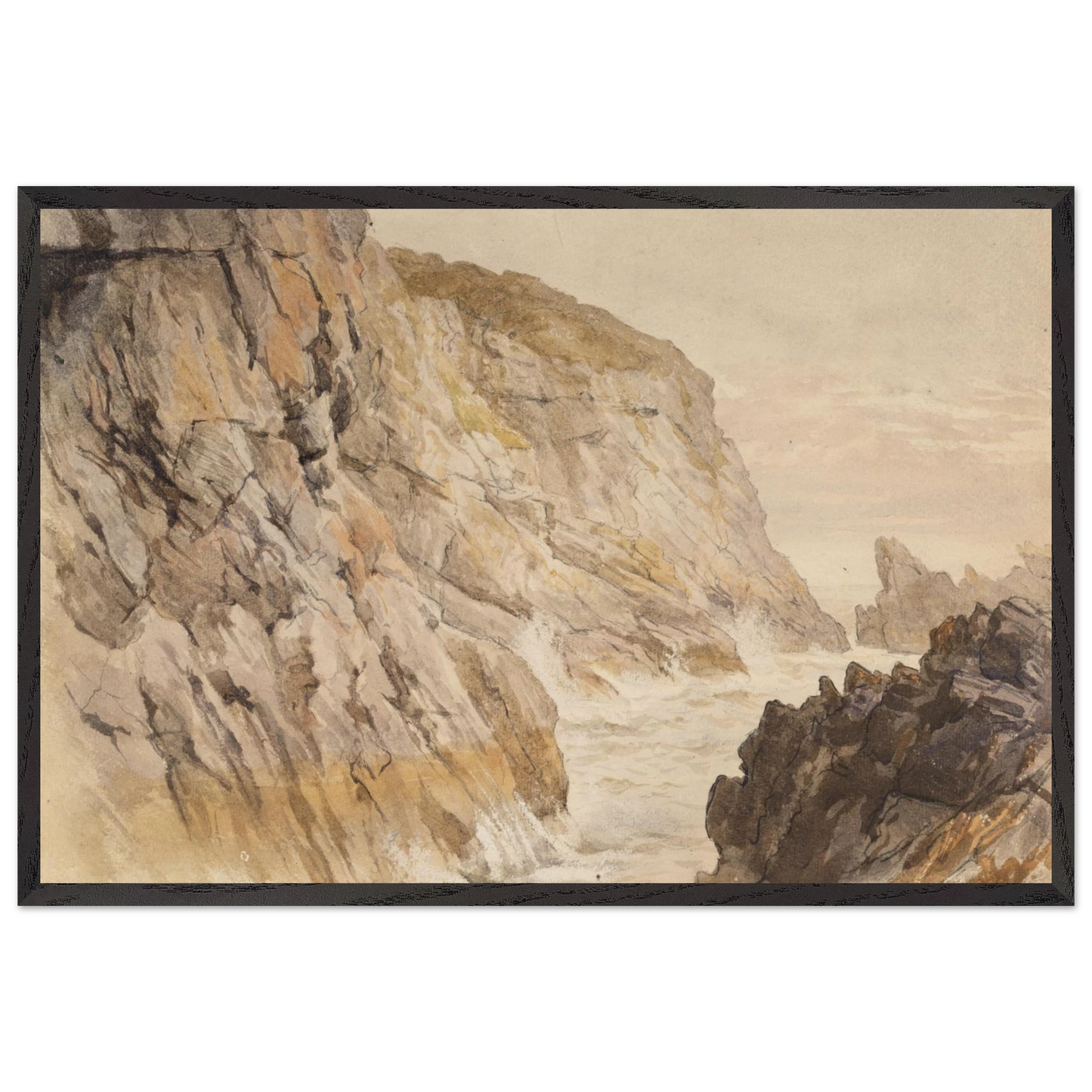 Cliffs at Howth – Frederic William Burton Collector’s Edition Print – view 7 | Buy Irish Art