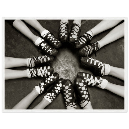 Irish Dancing Shoes Black & White Photographic Framed Wall Art Print – room setting display | Buy Irish Art
