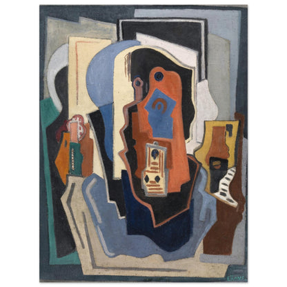 Composition (1924) by Evie Hone with a thin dark edge, Irish modernist abstract