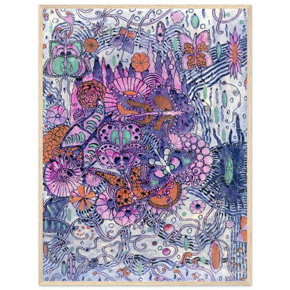 Butterfly Textile Design by Harry Clarke Framed Wall Art Print – detail view | Buy Irish Art