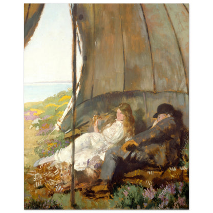 Looking at the Sea by William Orpen Art Print 40x50 cm / 16x20″ – framed print close-up | Buy Irish Art