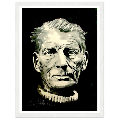 Samuel Beckett Writer Framed Art Print by Irish Artist – room setting display | Buy Irish Art