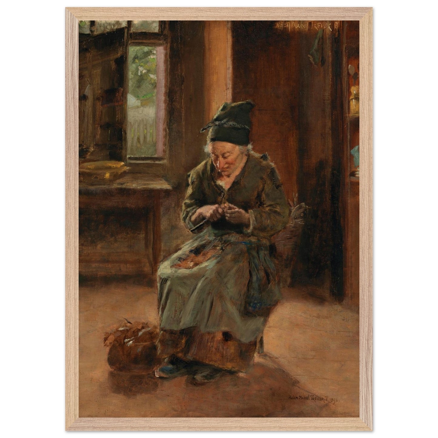 An Interior of a Breton Cottage by Irish Artist Helen Mabel Trevor – view 11 | Buy Irish Art